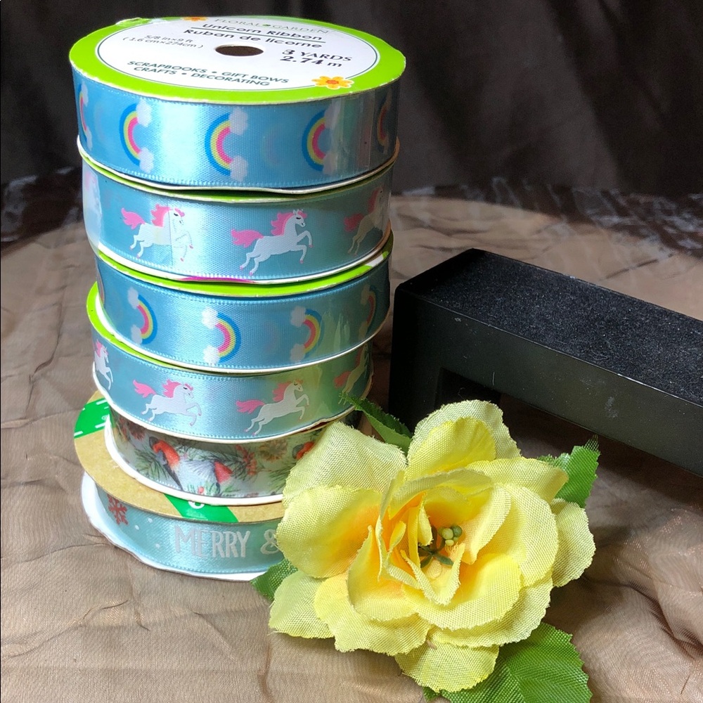 Unicorn and Rainbow Ribbon Set